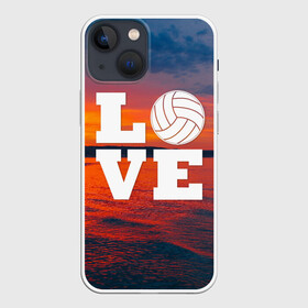 Чехол для iPhone 13 mini с принтом LOVE Volleyball ,  |  | beach | i love | live | love | voleybal | volleyball | волебол | волейбол | волейболист | волейболистка | воллейбол | пляжный | я люблю