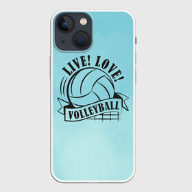 Чехол для iPhone 13 mini с принтом LIVE LOVE VOLLEYBALL ,  |  | beach | live | love | voleybal | volleyball | волебол | волейбол | волейболист | волейболистка | воллейбол | пляжный | я люблю