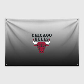 Флаг-баннер с принтом JORDAN CHICAGO BULLS , 100% полиэстер | размер 67 х 109 см, плотность ткани — 95 г/м2; по краям флага есть четыре люверса для крепления | basketball | jordan | michael | michael jordan | баскетбол | джордан | майкл | стиль