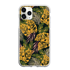 Чехол для iPhone 11 Pro Max матовый с принтом Тропический лес , Силикон |  | 3d | flowers | forest | hawaii | leaf | leafs | palm | palms | summer | travel | tropical | vacation | гаваи | гавайи | гавайка | гавайская | лес | лето | листики | листки | листья | отпуск | пальма | пальмы | путешествия | рисунок | трехмерная 