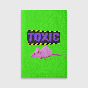 Обложка для паспорта матовая кожа с принтом Toxic , натуральная матовая кожа | размер 19,3 х 13,7 см; прозрачные пластиковые крепления | animals | rat | toxic | животные | крыса | токсик