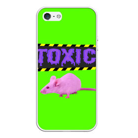 Чехол для iPhone 5/5S матовый с принтом Toxic , Силикон | Область печати: задняя сторона чехла, без боковых панелей | animals | rat | toxic | животные | крыса | токсик