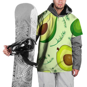 Накидка на куртку 3D с принтом Авокадо , 100% полиэстер |  | Тематика изображения на принте: 