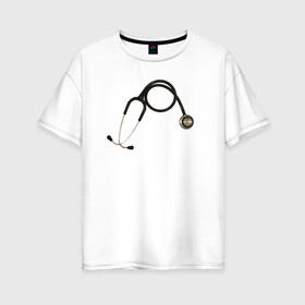 Женская футболка хлопок Oversize с принтом KEEP CALM IM A DOCTOR , 100% хлопок | свободный крой, круглый ворот, спущенный рукав, длина до линии бедер
 | keep calm | больница | врач | гинеколог | док | доктор | клиника | лор | мед сестра | медик | медицина | онколог | сердце | стетоскоп | терапевт | фонендоскоп | хирург