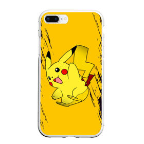 Чехол для iPhone 7Plus/8 Plus матовый с принтом Happy Pikachu , Силикон | Область печати: задняя сторона чехла, без боковых панелей | Тематика изображения на принте: anime | baby | cartoon | cute | kawaii | pika pika | pokemon | аниме | анимешные | глаза | детям | зайчик | зверек | кавайный | кот | котенок | кролик | малыш | милый | мордочка | мультяшный | няшный | пика пика | пикачу | покемон