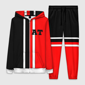 Женский костюм 3D с принтом Athletic team red and black ,  |  | at | athletic | athletic team | bodybuilding | crossfit | fitness | mma | motivation | power | sport | strong | team | traninig | workout | бодибилдинг | зож | кросфит | мотивация. сила.смешанные единоборства. | спорт | спорт зал | фитнес | фитн