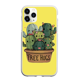 Чехол для iPhone 11 Pro Max матовый с принтом free hugs , Силикон |  | free hugs | бесплатные обнимашки | кактус | кактусы | колючий кактус | милые кактусы | обнимашки