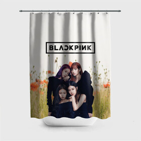 Штора 3D для ванной с принтом BlackPink , 100% полиэстер | плотность материала — 100 г/м2. Стандартный размер — 146 см х 180 см. По верхнему краю — пластиковые люверсы для креплений. В комплекте 10 пластиковых колец | blackpink  bts | bp | how you like that | jennie | jisoo | kill this love | lalisa | lalisa monoban | lisa | rose | yg | блекпинк | блэкпинк | голубая | дженни | джису | закат | лалиса | лалиса монобан | лиса | небо | облака | пак розэ | роза | 