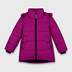 Зимняя куртка для девочек 3D с принтом Радуга v3 - Баклажановый , ткань верха — 100% полиэстер; подклад — 100% полиэстер, утеплитель — 100% полиэстер. | длина ниже бедра, удлиненная спинка, воротник стойка и отстегивающийся капюшон. Есть боковые карманы с листочкой на кнопках, утяжки по низу изделия и внутренний карман на молнии. 

Предусмотрены светоотражающий принт на спинке, радужный светоотражающий элемент на пуллере молнии и на резинке для утяжки. | баклажановый | без дизайна | без картинки | одноцветные