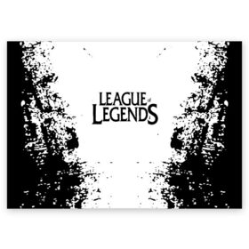 Поздравительная открытка с принтом League of legends , 100% бумага | плотность бумаги 280 г/м2, матовая, на обратной стороне линовка и место для марки
 | best | build | bunnyfufuu | league | league of legends | league of legends pro guides | lol | lol montage | moba | offiners | proguides | riot | riot games | stream highlights | лига легенд | лол | оффинерс