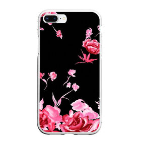 Чехол для iPhone 7Plus/8 Plus матовый с принтом Яркие розы , Силикон | Область печати: задняя сторона чехла, без боковых панелей | арт | рисунок | роза | розовая роза | розовые розы | розовый | розы | тёмный | цветы | чёрный