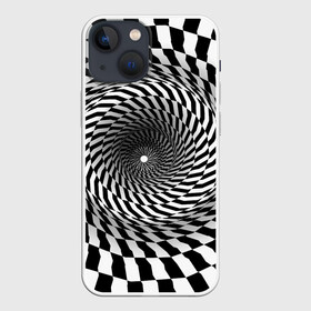 Чехол для iPhone 13 mini с принтом иллюзия ,  |  | воронка | иллюзия | студентам | тоннель | шахматы