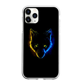 Чехол для iPhone 11 Pro матовый с принтом Гипноз , Силикон |  | ears | eyes | hypnosis | muzzle | neon | night | view | wolf | взгляд | волк | гипноз | глаза | неон | ночь | уши