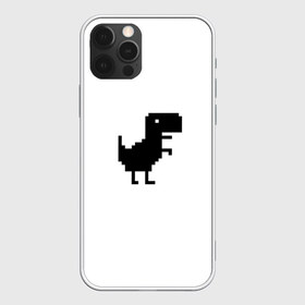 Чехол для iPhone 12 Pro Max с принтом Google динозаврик , Силикон |  | Тематика изображения на принте: dino | dinomax | googledino | дино | динозавр | потерялся