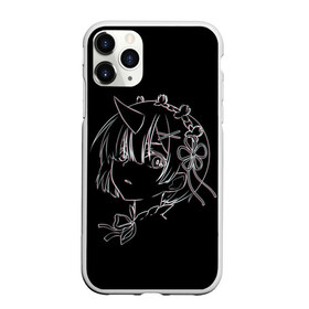 Чехол для iPhone 11 Pro Max матовый с принтом ReZero , Силикон |  | anime | glitch | japan | ram | re | rem | rezero | senpai | subaru | waifu | zero | анимация | аниме | вайфу | глитч | глич | мультсериал | мультфильм | семпай | сенпай | сериал | япония