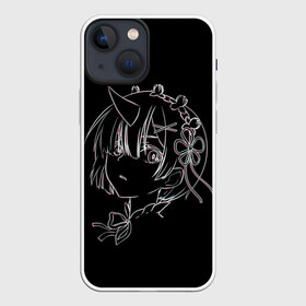 Чехол для iPhone 13 mini с принтом Re:Zero ,  |  | anime | glitch | japan | ram | re | rem | rezero | senpai | subaru | waifu | zero | анимация | аниме | вайфу | глитч | глич | мультсериал | мультфильм | семпай | сенпай | сериал | япония