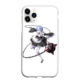 Чехол для iPhone 11 Pro Max матовый с принтом ReZero , Силикон |  | anime | glitch | japan | ram | re | rem | rezero | senpai | subaru | waifu | zero | анимация | аниме | вайфу | глитч | глич | мультсериал | мультфильм | семпай | сенпай | сериал | япония