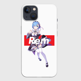 Чехол для iPhone 13 с принтом Re:Zero ,  |  | anime | glitch | japan | ram | re | rem | rezero | senpai | subaru | waifu | zero | анимация | аниме | вайфу | глитч | глич | мультсериал | мультфильм | семпай | сенпай | сериал | япония