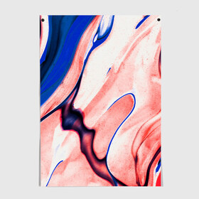 Постер с принтом Fluid art , 100% бумага
 | бумага, плотность 150 мг. Матовая, но за счет высокого коэффициента гладкости имеет небольшой блеск и дает на свету блики, но в отличии от глянцевой бумаги не покрыта лаком | abstract | art | colorful | digital | fluid | абстракция | арт | краски | цвет | цифровой