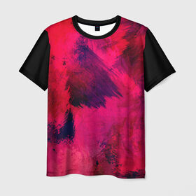 Мужская футболка 3D+ с принтом Paint , 100% микрофибра | круглый вырез горловины, длина до линии бедер | abstract | paint | sky | space | космос | краска | паттерн