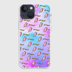 Чехол для iPhone 13 mini с принтом BLACKPINK ICE CREAM ,  |  | blackpink ice cream | ice cream | jennie | jisoo | k pop | lalisa | pink | selena gomez | блэк пинк | блэкпинк | группа | к поп | кей поп | корейская группа | розовый | черный