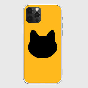Чехол для iPhone 12 Pro Max с принтом Мордочка коти , Силикон |  | Тематика изображения на принте: арт | вектор | кот | котёнок | кошка | оранжевый | рисунок | силуэт | тёмный | чёрный