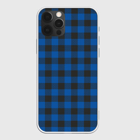 Чехол для iPhone 12 Pro Max с принтом Синяя клетка , Силикон |  | cage | cage pattern | checkered ornament | ornament | pattern | print cage | tartan | клетка | клетка узор | клетчатый орнамент | орнамент | принт клетка | синяя клетка | тартан | узор | шотландка | шотландская клетка