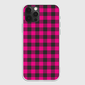 Чехол для iPhone 12 Pro Max с принтом Розовая клетка , Силикон |  | cage | cage pattern | checkered ornament | ornament | pattern | pink | print cage | tartan | клетка | клетка узор | клетчатый орнамент | орнамент | принт клетка | розовая | розовая клетка | тартан | узор | шотландка | шотландская клетка