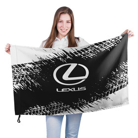 Флаг 3D с принтом LEXUS / ЛЕКСУС , 100% полиэстер | плотность ткани — 95 г/м2, размер — 67 х 109 см. Принт наносится с одной стороны | auto | lexus | logo | moto | symbol | авто | автомобиль | гонки | лексус | лого | логотип | логотипы | марка | машина | мото | символ | символы