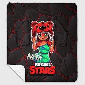 Плед с рукавами с принтом Nita Brawl Stars , 100% полиэстер | Закругленные углы, все края обработаны. Ткань не мнется и не растягивается. Размер 170*145 | anime | brawl | brawl stars | brawlstars | brawl_stars | jessie | nita | аниме | бравл | бравлстарс | девочка | девочка в шкуре медведя | девушка | манга | медведь | нета | нита