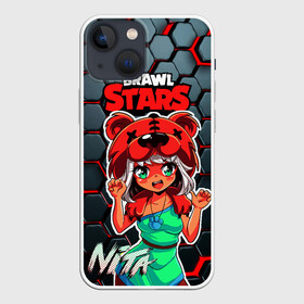 Чехол для iPhone 13 mini с принтом Nita Brawl Stars ,  |  | anime | brawl | brawl stars | brawlstars | brawl_stars | jessie | nita | аниме | бравл | бравлстарс | девочка | девочка в шкуре медведя | девушка | манга | медведь | нета | нита