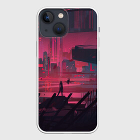 Чехол для iPhone 13 mini с принтом Город Будущего ,  |  | город | город будущего | неон | рисунок