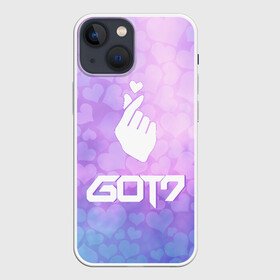 Чехол для iPhone 13 mini с принтом GOT7 ,  |  | Тематика изображения на принте: cute | got7 | heat | k pop | korean | гот7 | жест | кпоп | милый | сердце