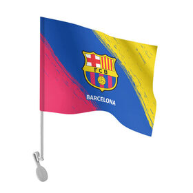 Флаг для автомобиля с принтом BARCELONA / БАРСЕЛОНА , 100% полиэстер | Размер: 30*21 см | barca | barcelona | barsa | barselona | fcb | logo | messi | барса | барселона | знак | клуб | лого | логотип | логотипы | месси | символ | символы | футбол | футбольная | футбольный