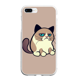 Чехол для iPhone 7Plus/8 Plus матовый с принтом Великий Grumpy Cat , Силикон | Область печати: задняя сторона чехла, без боковых панелей | grumpy cat | арт | кот | кот grumpy cat | котёнок | кошка | недовольный кот | рисунок