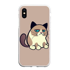 Чехол для iPhone XS Max матовый с принтом Великий Grumpy Cat , Силикон | Область печати: задняя сторона чехла, без боковых панелей | grumpy cat | арт | кот | кот grumpy cat | котёнок | кошка | недовольный кот | рисунок