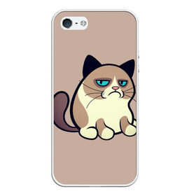 Чехол для iPhone 5/5S матовый с принтом Великий Grumpy Cat , Силикон | Область печати: задняя сторона чехла, без боковых панелей | grumpy cat | арт | кот | кот grumpy cat | котёнок | кошка | недовольный кот | рисунок