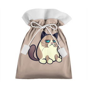 Подарочный 3D мешок с принтом Великий Grumpy Cat , 100% полиэстер | Размер: 29*39 см | grumpy cat | арт | кот | кот grumpy cat | котёнок | кошка | недовольный кот | рисунок