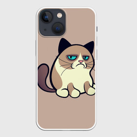 Чехол для iPhone 13 mini с принтом Великий Grumpy Cat ,  |  | Тематика изображения на принте: grumpy cat | арт | кот | кот grumpy cat | котёнок | кошка | недовольный кот | рисунок