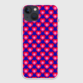 Чехол для iPhone 13 с принтом Неоновые сердца ,  |  | hearts | love is | neon | pattern | valentines day | алиса | бабушка | валентина | влюбленные | девушке | дочь | лучшая | любимая | любовь | мама | подарок | романтика | свадьба | сердечки | сердечко | сердце | сестра | узор