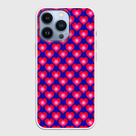 Чехол для iPhone 13 Pro с принтом Неоновые сердца ,  |  | hearts | love is | neon | pattern | valentines day | алиса | бабушка | валентина | влюбленные | девушке | дочь | лучшая | любимая | любовь | мама | подарок | романтика | свадьба | сердечки | сердечко | сердце | сестра | узор