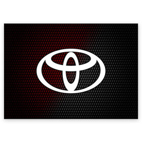 Поздравительная открытка с принтом TOYOTA / ТОЙОТА , 100% бумага | плотность бумаги 280 г/м2, матовая, на обратной стороне линовка и место для марки
 | auto | camry | corolla | cruiser | land | logo | moto | rav | supra | toyota | авенсис | авто | автомобиль | камри | королла | крузер | ленд | лого | логотип | логотипы | марка | мото | рав | символ | тоета | тоеты | тойота | тойоты