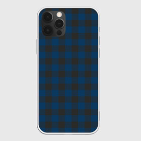 Чехол для iPhone 12 Pro Max с принтом Темно синяя Клетка , Силикон |  | cage | cage pattern | checkered ornament | ornament | pattern | print cage | tartan | клетка | клетка узор | клетчатый орнамент | орнамент | принт клетка | тартан | темно синяя клетка | узор | шотландка | шотландская клетка