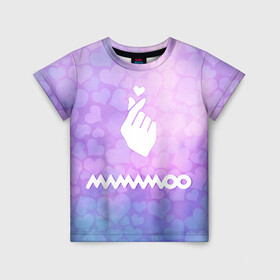 Детская футболка 3D с принтом Mamamoo , 100% гипоаллергенный полиэфир | прямой крой, круглый вырез горловины, длина до линии бедер, чуть спущенное плечо, ткань немного тянется | cute | heat | k pop | korean | mamamoo | жест | кпоп | мамаму | милый | сердце