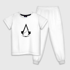 Детская пижама хлопок с принтом Assassins Creed , 100% хлопок |  брюки и футболка прямого кроя, без карманов, на брюках мягкая резинка на поясе и по низу штанин
 | logo | игра