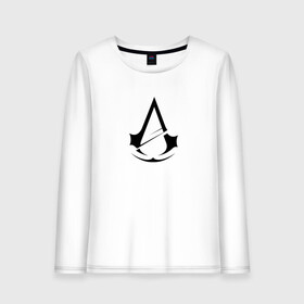Женский лонгслив хлопок с принтом Assassins Creed , 100% хлопок |  | logo | игра