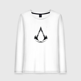 Женский лонгслив хлопок с принтом Assassins Creed , 100% хлопок |  | logo | игра