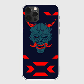 Чехол для iPhone 12 Pro Max с принтом демон они , Силикон |  | демон | киберпанк | маска | они | самурай | хання | япония