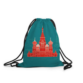 Рюкзак-мешок 3D с принтом Москва , 100% полиэстер | плотность ткани — 200 г/м2, размер — 35 х 45 см; лямки — толстые шнурки, застежка на шнуровке, без карманов и подкладки | красная площадь | кремль | москва | патриот | россия | туризм