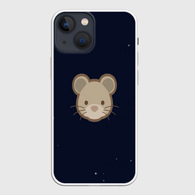 Чехол для iPhone 13 mini с принтом Ночная мышь ,  |  | арт | звёзды | мерцание | мышь | небо | ночь | рисунок | сияние